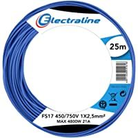 Electraline 13162 Cable unipolar FS17- sección 1 x 2.5 mm²- Azul- 25 m
